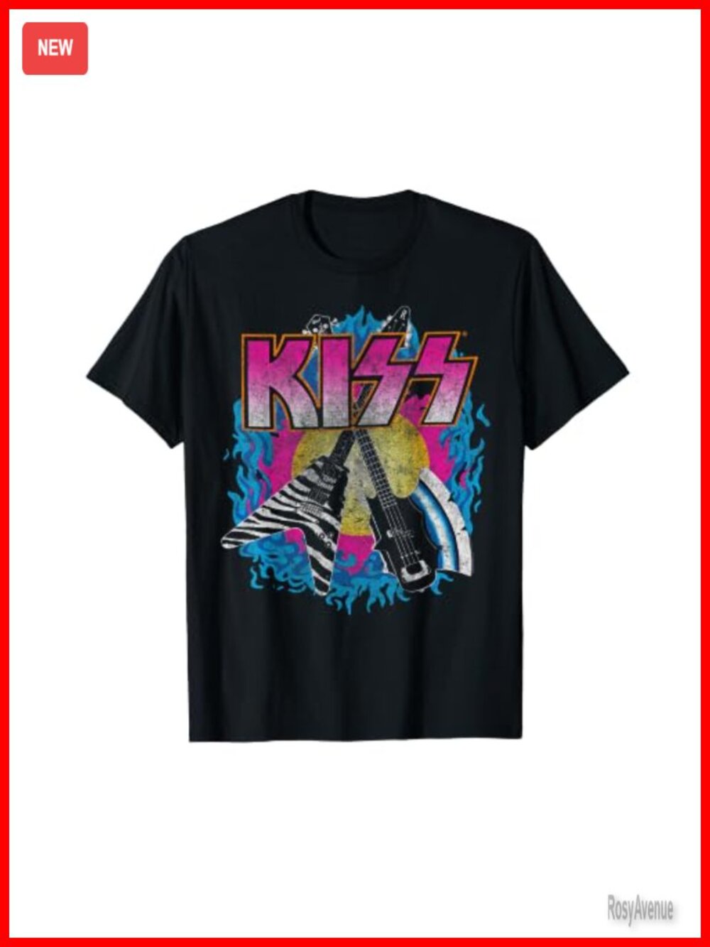 KISS Graphic Band Tee Young & Wasted Rock Music Vintage Style